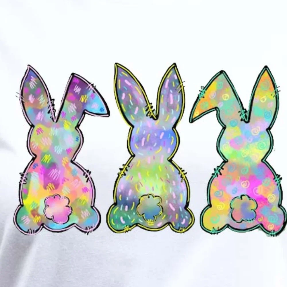 Easter Bunny TShirt Happy Easter Tees, Cute Easter T-Shirt - Picture 2 of 5